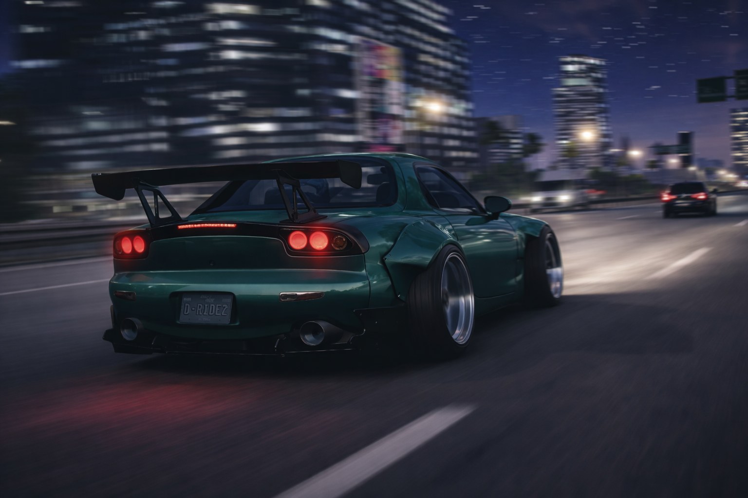 Driving game city screenshot